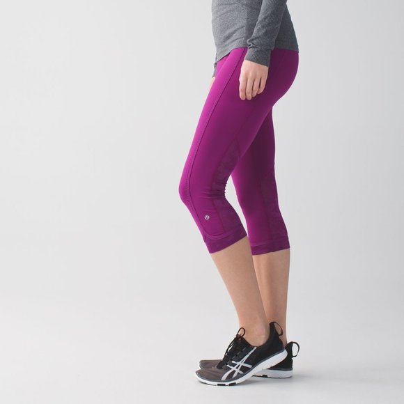 lululemon athletica Pants - LULULEMON Run For Days Crop Legging, Raspberry NWT